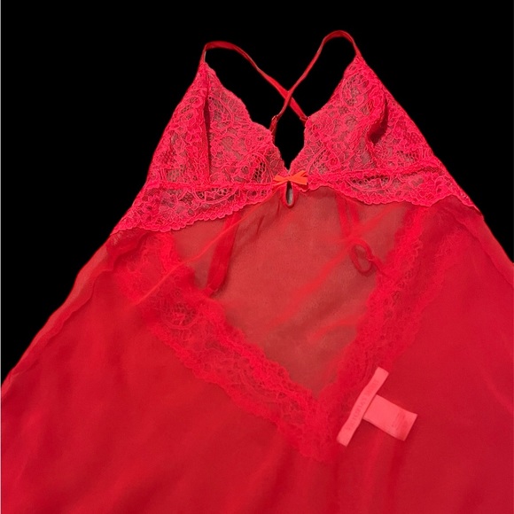 Victoria’s Secret Sexy Red Sheer Chemise Lingerie Sz S - Picture 5 of 9